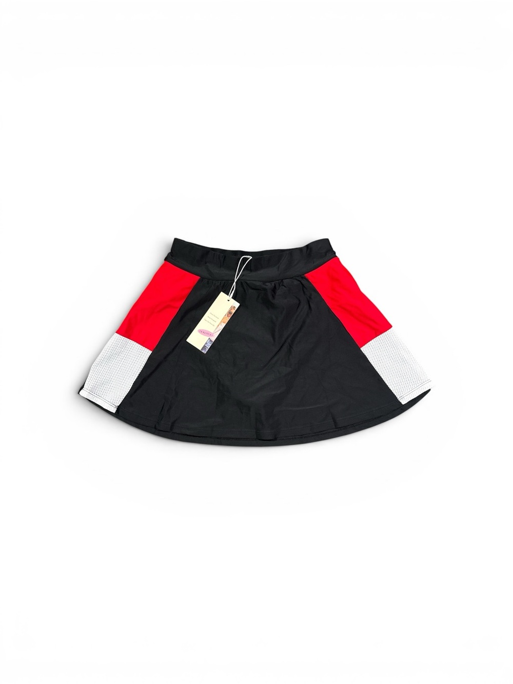 Athletic Colorblock Skirt - Black & Red